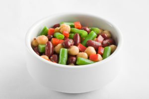 Small bowl of mixed bean salad