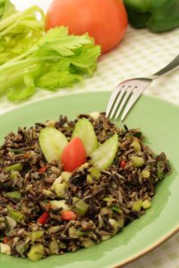 Healthy wild rice salad