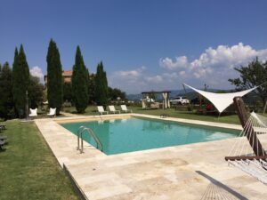 Swimming pool at Locanda Cugannello