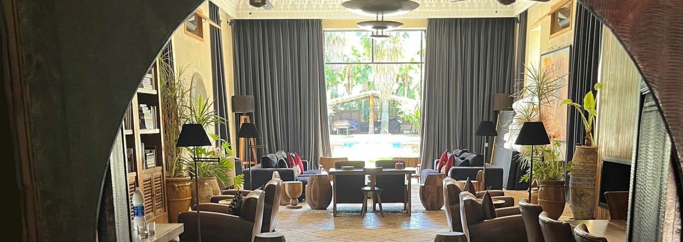 Lounge with arch Private Villa Morocco