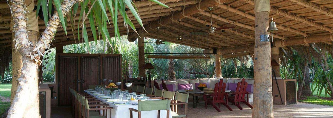 Outdoor dining Villa Zin Morocco