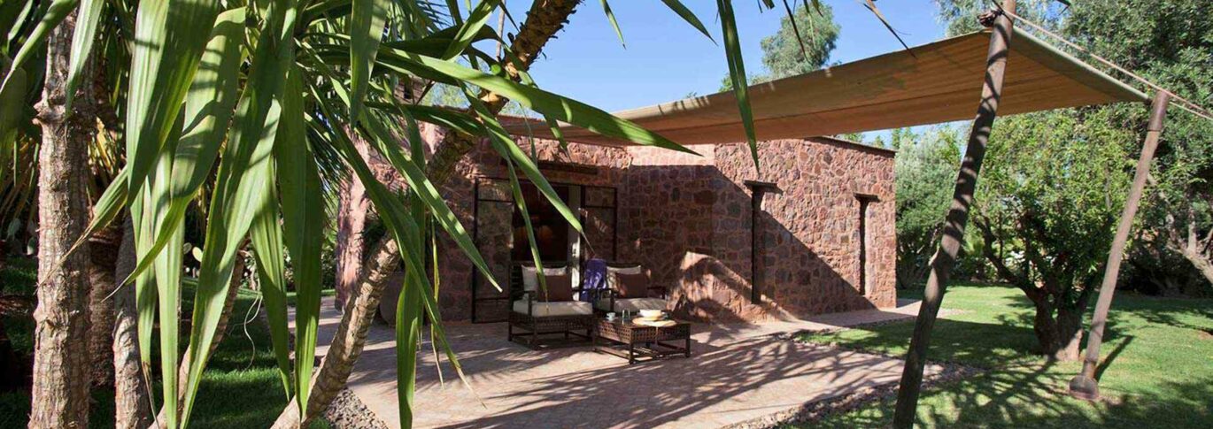 Outdoor patio bedroom Villa Zin Morocco