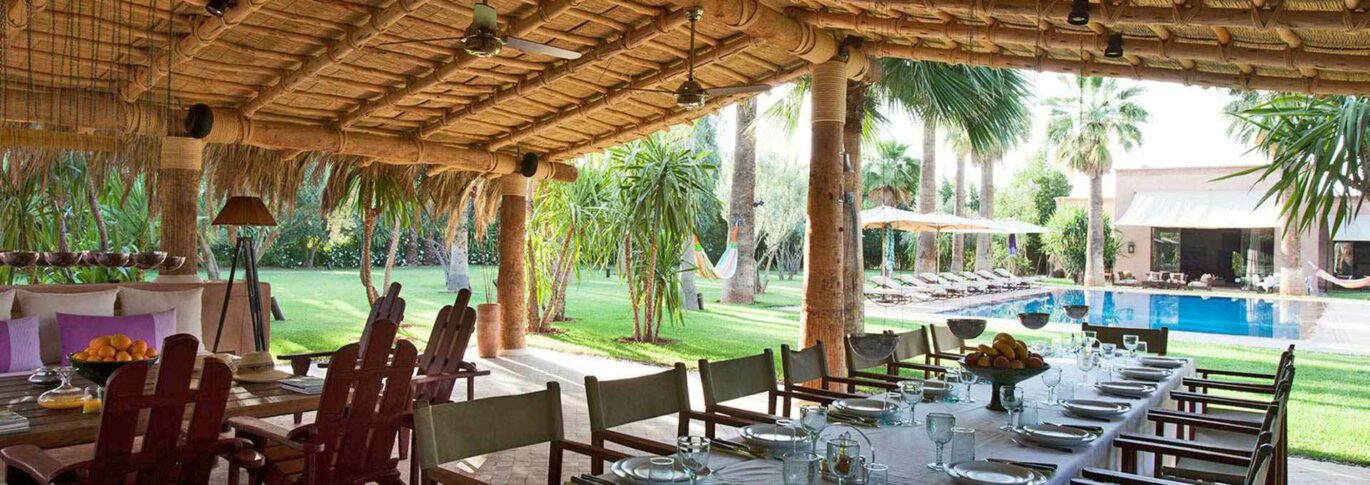 Pool and Lounge Daytime Villa Zin Morocco